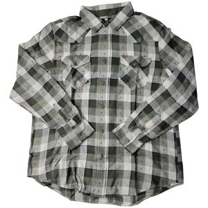NWT Frye Men's Soft Cotton Front Pockets Jacquard Flannel Dusky Green Medium